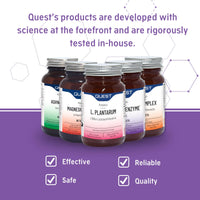 Quest Lactase Enzyme 200mg Lactose Intolerance Relief. 2000 ALU Fast Relief Dairy Enzymes Digestive Supplement to Prevent Gas, Bloating & Diarrhoea. Dairy Free, Gluten Free & Vegan (30 Tablets)