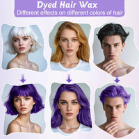 lonstin Purple Hair Colour Wax for Kids & Adults Temporary Hair Dye Wax 100g Wash Out, Non-Sticky Clay Mud Cream for Parties, Cosplay & Daily Fun