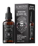 Lorenti Premium Beard Oil 100% Natural Beard Conditioner & Organic Moroccan Argan | Vitamin E Beard Oils Helps Volume, Moisturize & Nourish Beard Growth 1.69 Fl Oz (50ml)