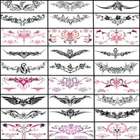 WouND 28 Sheets Women Sexy Temporary Tattoos Stickers Abdomen Waist Waterproof Tattoo Stickers Women Ideal Bachelorette Party Tattoos,for Women and Girl Temporary Fake Body Tattoos
