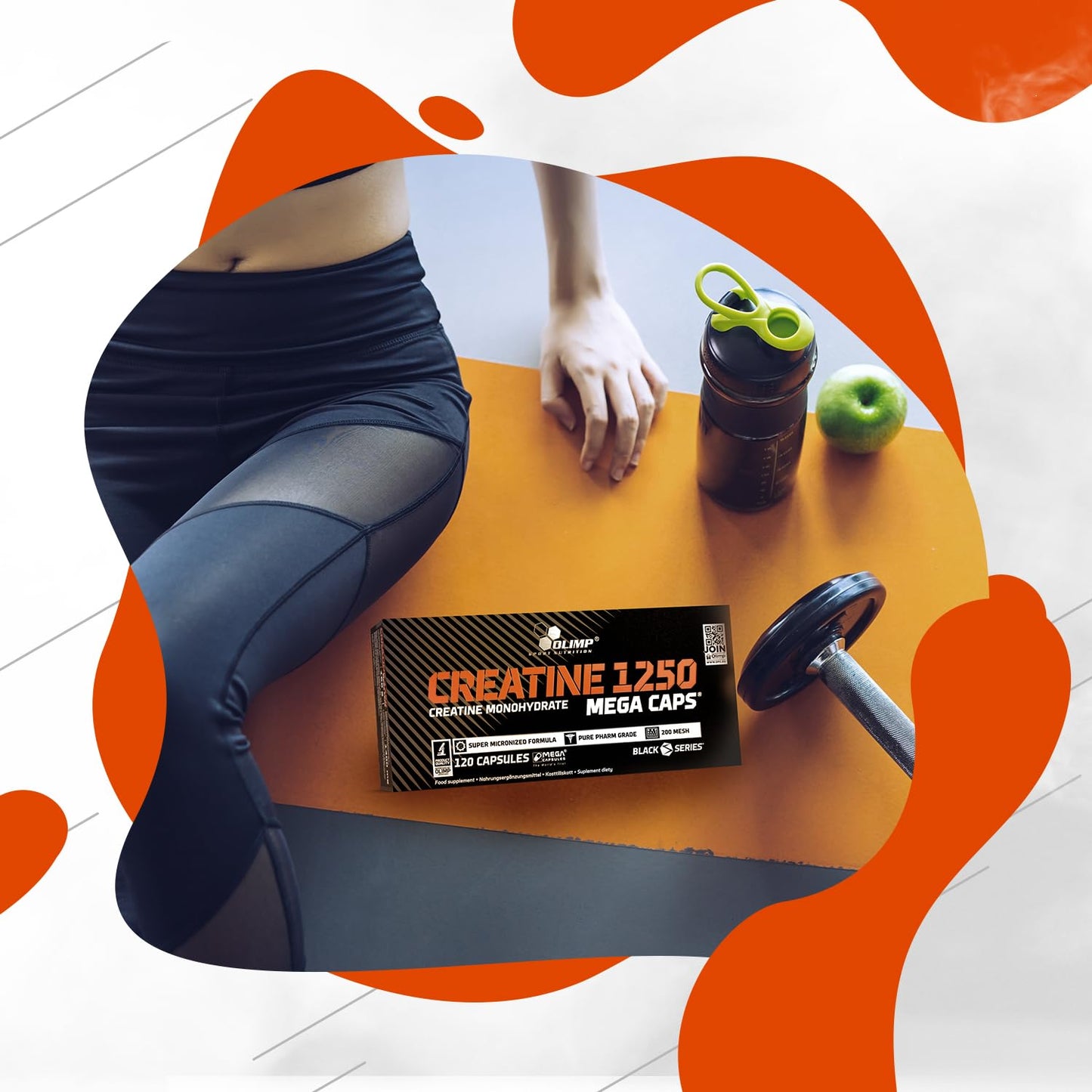 OLIMP SPORT NUTRITION Olimp Labs Creatine 1250 Mega Capsules, 120 Capsules