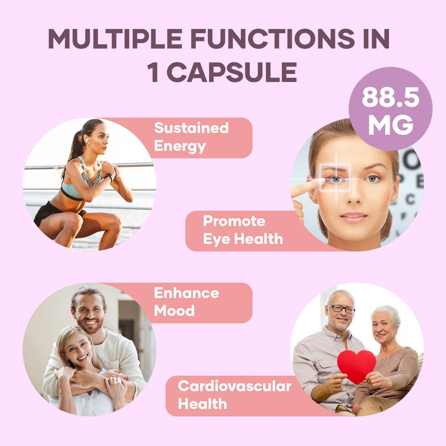 Gaelikine Liposomal Saffron Supplements 88.5 mg, 100% Pure Saffron Extract Capsules, Premium Saffron for Mood, Focus, Vision & Energy, Weight and Appetite, High Absorption, 120 Capsules