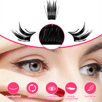 Klfoho Manga Lashes Natural Wet Look Wispy Spiky Lashes 10 Pairs Anime Eyelashes Wispy Natural Lashes Extension Strip Thai Fake Eye Lashes Handmade Thick Soft Fake Eyelashes (Fox＆Cat A01)