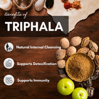 Hebhac Herbs Triphala Capsules - Rich in Vitamin C & Antioxidants | with Goodness of Amla, Haritaki & Bibhitaki - 90 Capsules