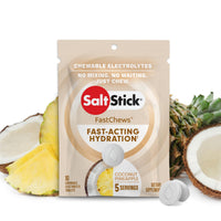 SaltStick Electrolyte FastChews Chewable Tablets | 1 Pack of 10 Tablets - Coconut Pineapple
