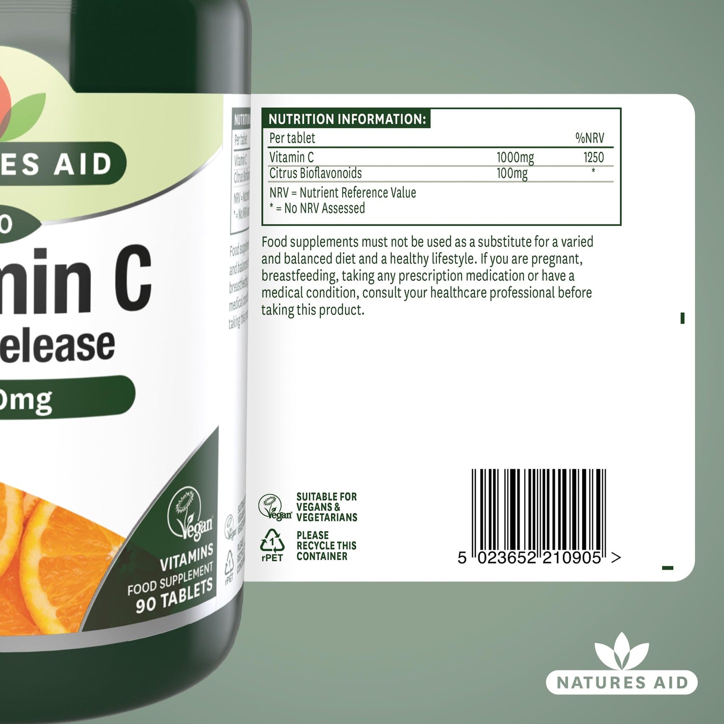 natures aid Natures Aid Vitamin C Time Release Citrus Tablets 1000mg Pack of 90