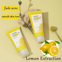 Lemon Exfoliating Gel,Lemon Peeling Gel,Vitamin C Face Scrub,Soft your Skin & Remove Dead Skin,Natural Face Scrub Exfoliator for Blackhead,Mild Face Exfoliator Scrub for Radiant Skin,Face & Body &Knee