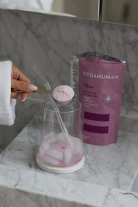 MEDAHUMAN® Glow | Tremella Mushroom Powder (30 Servings) | Adaptogen Superblend Mushroom Supplement with Biotin, Vitamin E and Aloe Vera to Promote Glowy Skin & Boost Collagen | Raspberry Flavour