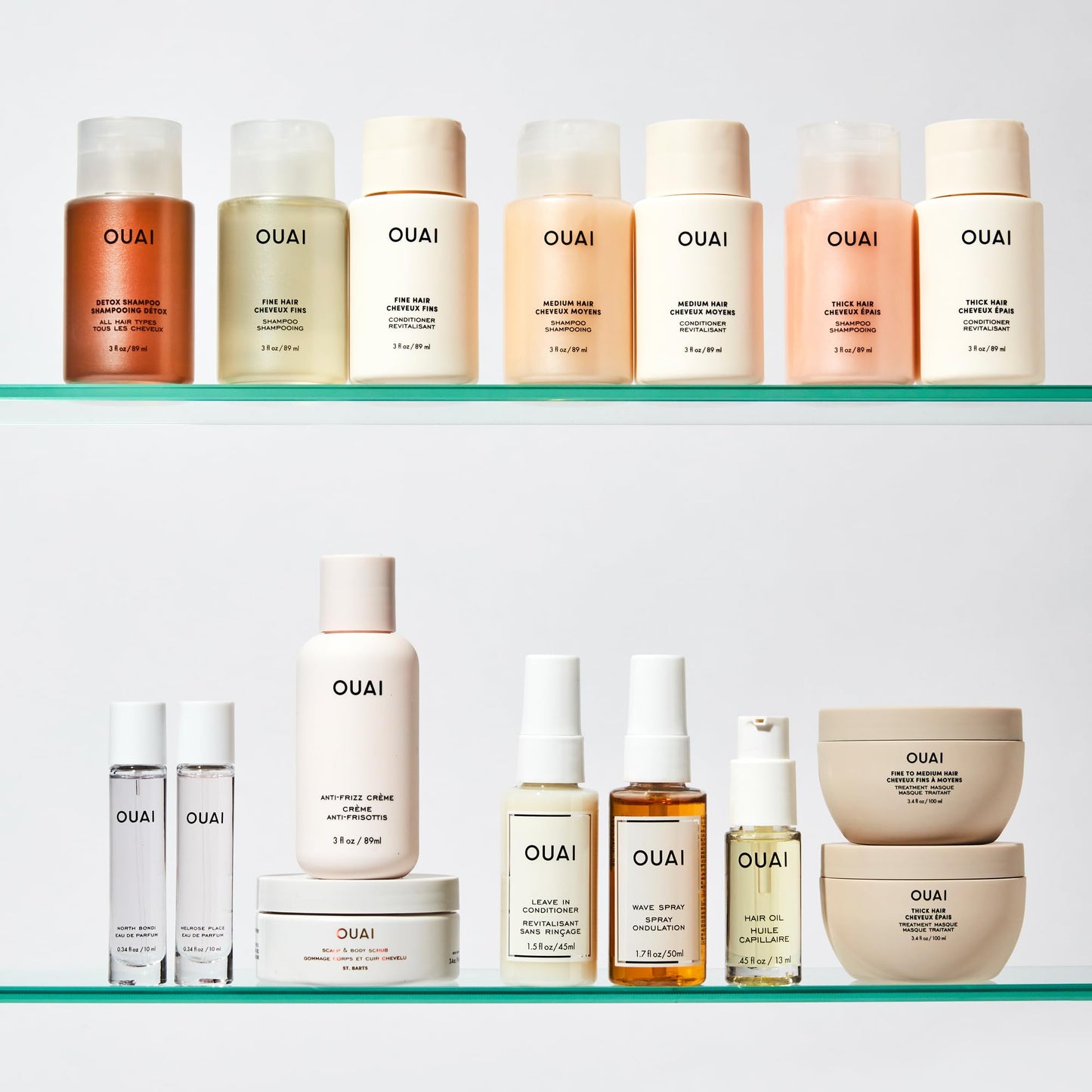 Ouai OUAI Thick Shampoo Travel Size - Moisturising Shampoo + Keratin, Marshmallow Root, Shea Butter & Avocado Oil for Thick Hair - Strengthens, Hydrates - Paraben, Phthalate, Sulfate Free Shampoo - 89ml