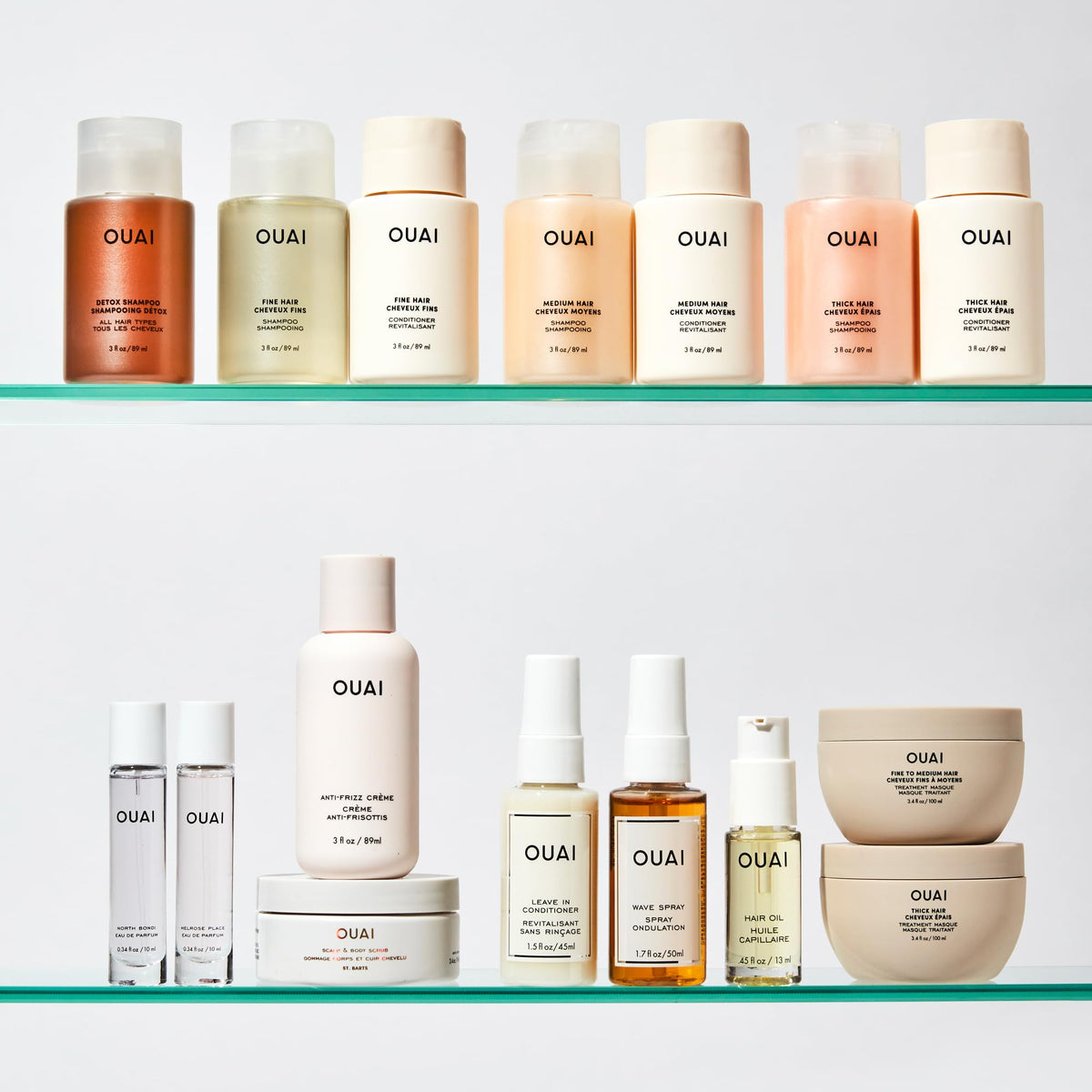 OUAI Thick Hair Conditioner Travel Size - Moisturising Conditioner for Dry, Frizzy Hair - Keratin, Marshmallow Root, Shea Butter and Avocado Oil - Paraben, Phthalate and Sulfate Free Hair Care - 89ml