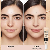 LYNTYAOU BB Cream Foundation, Even Skin Tone Color Correcting Cream Moisturizing Concealer Makeup Base, Lightweight Foundation Anti-Redness Silky Smoothing Foundation (Natural)