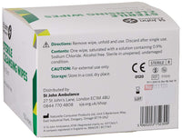 St John Ambulance F115100 Sterile Cleansing Wipes, Pack of 100