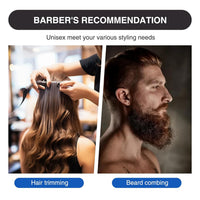 Vayfoni 2-in-1 Folding Pocket Comb for Men - Fine Tooth & Wide Tooth Beard Combs - Flip Design Travel Comb for Hair, Mustache & Beard Grooming - Portable Styling Tool (Black)
