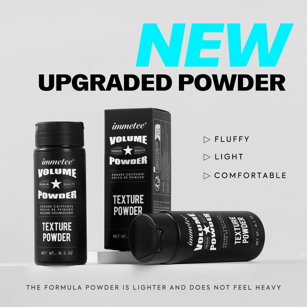 immetee Texture Powder, Volumizing and Texturizing Powder, Keep Hair Soft & Fluffy All Day, No Mess, Hair Root Lifting Effect Powder 15g