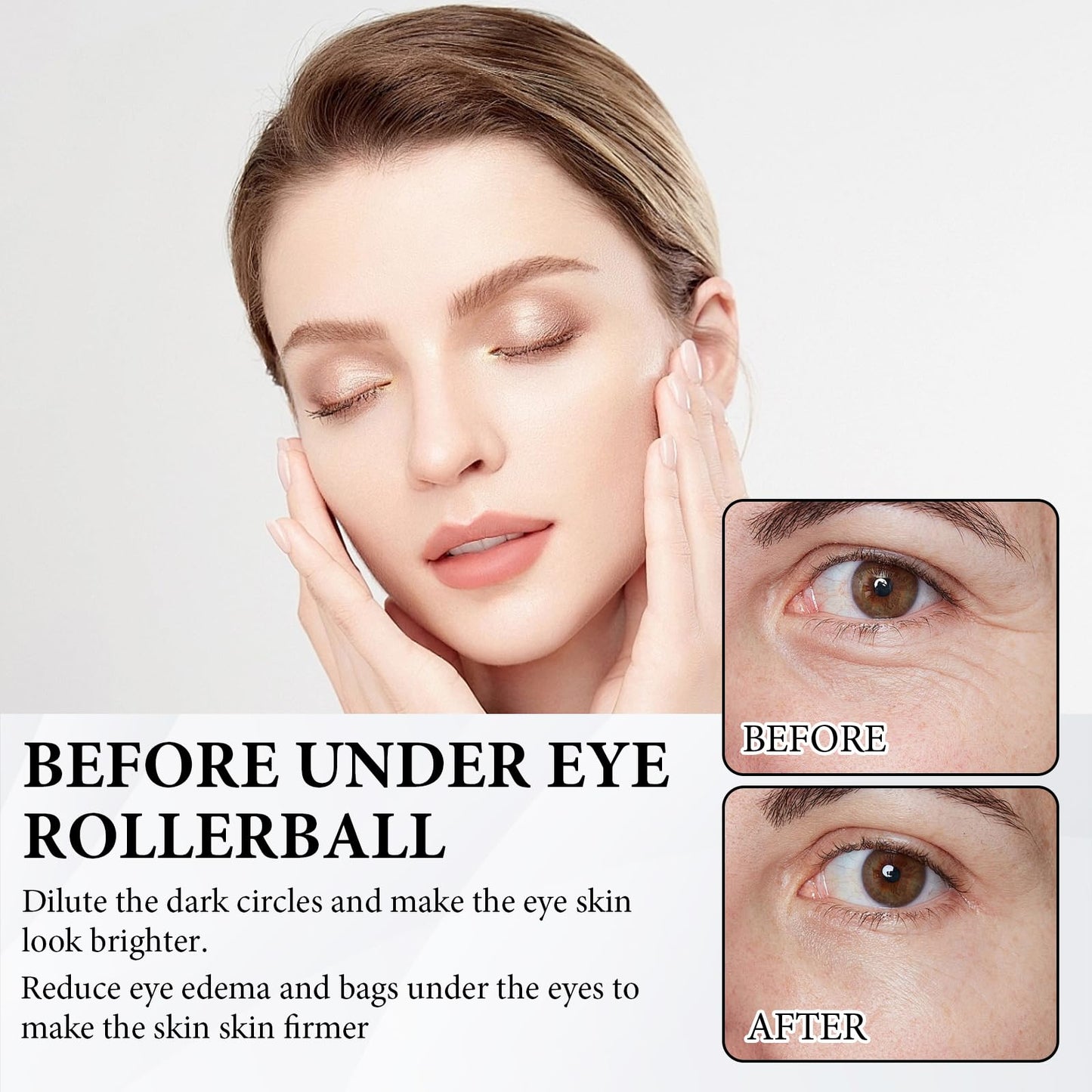 ExcellaElite Zendi Time Eraser 2pcs Rollerball Castor Oil Eye Roller Castor Oil and Frankincense Roller Ball Natural Ingredients Smooth Fine Lines,for Eyes Bags Under Eyes Wrinkles(10ml)