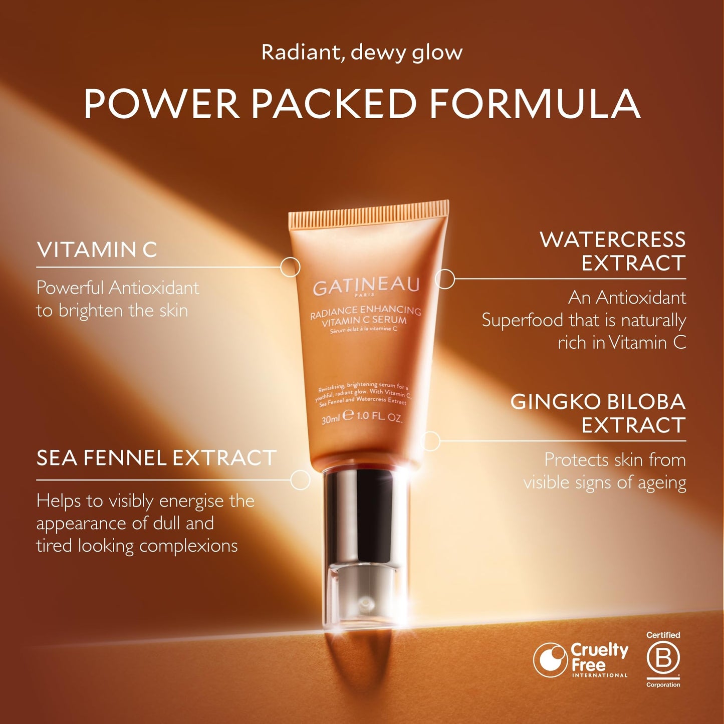 Gatineau GATINEAU Radiance Enhancing Vitamin C Serum - 30ml, Vitamin C & Niacinamide, Brightens Dull & Uneven Skin Tone, Helps Smooth Texture & Improve Skin Clarity, Boosts Radiance & Revitalises Skin