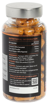 The Golden Paste Co. The Golden Paste Company - Natural Premium Turmeric for Dogs - 90 Capsules - Dog Supplements for Pet Joint Care, Wellness & Digestion - Joint Supplements for Dogs - Advanced Dog Joint Supplements