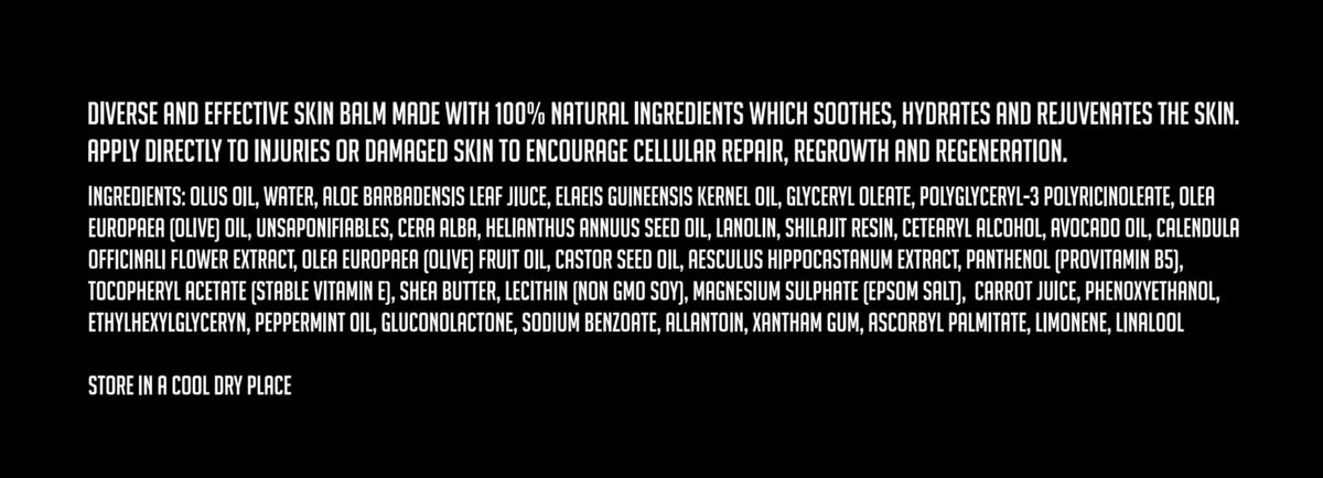 Altai Mountain Shilajit Natural Skin Balm with Shilajit, 50ml, Healing and Rejuvenating Formula for Damaged Skin