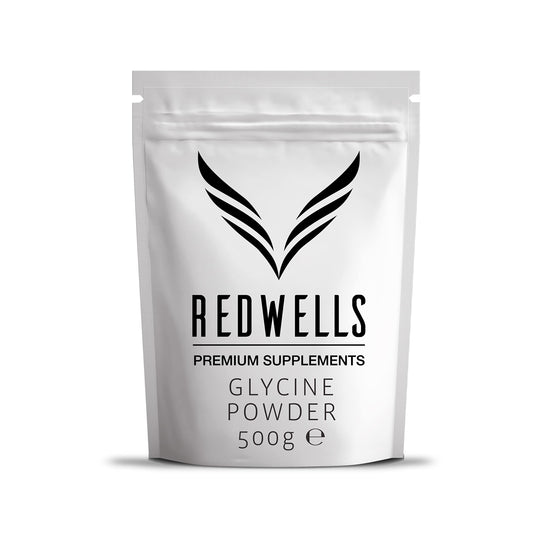 Glycine Powder REDWELLS NO Additives Amino Acid GMO Free Vegan - 500g Pack