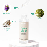 WildMint Youth Effect Natural Bakuchiol FaceOil | Anti-Aging Facial Oil for Sensitive, Dry, Mature Skin | Retinol Alternative For Elasticity & Firmness | UK Made Vegan & Cruelty-Free Skincare | 30ml