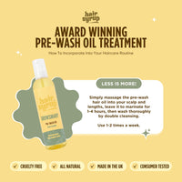 Hair Syrup | Rosemary Pre-Wash Hair Oil | Made with Rosemary, Thyme, Cucumber & Avocado | Nourish Your Scalp & Mind with Growsmary | Vegan | 100% Natural | 300ml Pump Bottle Applicator
