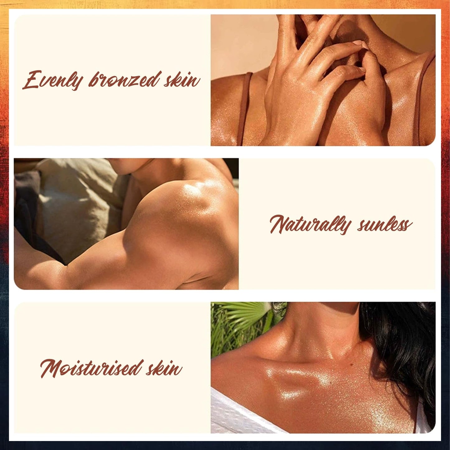 MINSHZEE Sunscreen Tanning Drops, Natural Ingredients Liquid Tanning Drops for Women and Men, Enhance Your Natural Skin Tone, Natural Bronze, 1 Piece, 60ml