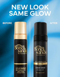 Bondi Sands Liquid Gold Self-Tanning Foam, Enriched with Argan Oil, Vegan + Cruelty Free, Coconut Scent, 200mL