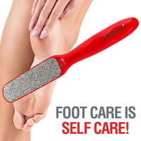 Probelle Double Sided Multidirectional Nickel Foot File Callus Remover - Immediately Reduces calluses and Corns to Powder for Instant Results, Safe Tool (Red)