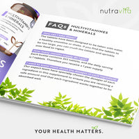 Multivitamins & Minerals - 365 Vegan Multivitamin Tablets - 1 Year Supply - Multivitamin Tablets for Men and Women with 26 Essential Active Vitamins & Minerals - Made in The UK by Nutravita
