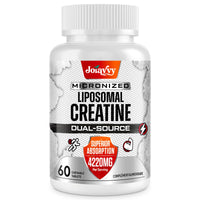 Joiavvy Liposomal Creatine Monohydrate Tablets 4220mg, 60 Chewable Pure Creatine Tablets, Added Creatine HCl, 15X Absorption, Creatine Powder Alternative, Gym Supplement for Men & Women, Vegan (60 Tablets)