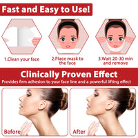 5 Pieces Double Chin Lifting Mask,Chin Lift Mask, Easy to Use Ear-Hanging Design, Shaping and Tightening Jawline, Moisturizing and Lifting, Beauty Tool Suitable for Face and Neck