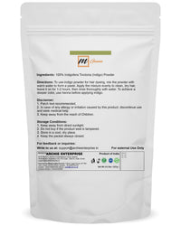 mGanna 100% Natural Indigo Powder for Hair Dye and Coloring 0.50 LBS 227 GMS | No Sulfates | No PPD or Any Chemicals for Healthy Hair Care
