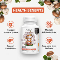 P!nkTribe Active Hexose Correlated Compound 500mg - Supports Immune Health, Liver Function & T-Cell/Natural Killer Cell Activity - 240 Veggie Capsules (Pack of 4)