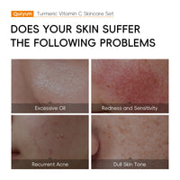 Quiyum Turmeric Vitamin C Skincare Set, Radiance, Hydrating Face & Body Care Kit, Serum,Eye Cream, Cream,Facial Oil,Handmade Soap & Clay Mask, Pamper Gift Set for Women Teenage Girls Mom Birthday