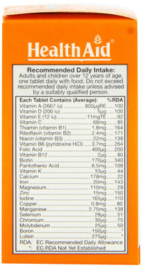 HealthAid A to Z Multivitamins and Minerals, 30 Vegetarian Tablets
