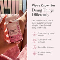 Known Pregnancy Support Gummies with 400mcg Folic Acid – Raspberry Flavour – Vegan Prenatal Multivitamin Gummy Supplement – with Vitamin D3, K, C, E, B12, Biotin & Zinc – 2 Month Supply