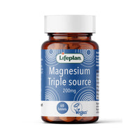 LIFEPLAN Lifeplan Magnesium Triple Source Supplement 200mg - 60 Tablets - 220 Grams