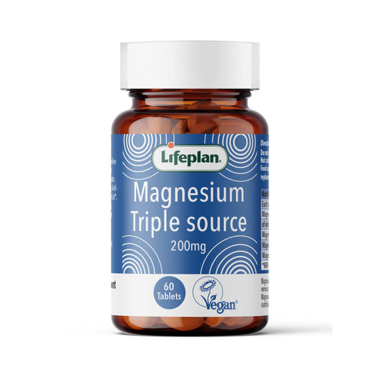 LIFEPLAN Lifeplan Magnesium Triple Source Supplement 200mg - 60 Tablets - 220 Grams