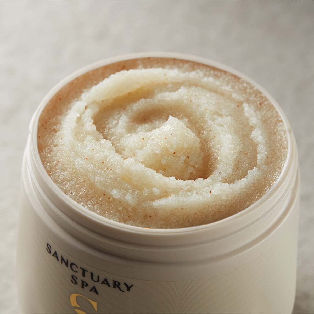 SANCTUARY Sanctuary Spa Golden Sandalwood Sand and Salt Scrub, 92% Natural Body Exfoliator, Mineral Oil Free, Cruelty Free & Vegan, 300g