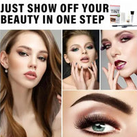 PLVNNZ E-yebrow T-int Kit,Eyebrow Tint,Lash Lift and Tint Kit,Professional Eyebrow & Eyelash Dye, Long-Lasting 6 Weeks, Fast & Easy DIY Brow Dye for Natural,With All Tools(Black)