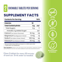 SaltStick Fastchews, Electrolyte Replacement Tablets for Rehydration, Exercise Recovery, Youth & Adult Athletes, Hiking & Sports Recovery, 1 x Packet of 10 Tablets (Green Apple)