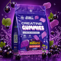 Applied Nutrition Creatine Gummies - 3000mg Creatine Monohydrate per Serving - 80 Chewable Vegan Gummies for Strength, Power & Recovery (20 Servings)