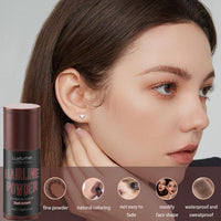 Shengqialun Root Cover Up Powder, Hairline Powder Dark Brown, Hair Root Colour Touch Up Instantly, Hair Roots Concealer Waterproof & Sweatproof, Grey Hair Cover Up For Women Men