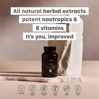 Form Edge - Natural Nootropic for Focus | Daily Cognitive Enhancer to Improve Memory and Increase Calmness | Alpha GPC | Herbal extracts, nootropics and B Vitamins | Bacopa Monnieri | Ginkgo Biloba