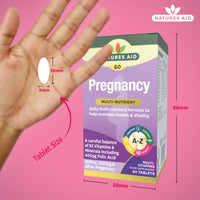Natures Aid Pregnancy Multi-Vitamins and Minerals Tablets (23 Essential Vitamins and Minerals, 60 Tablets, Before, During and After Pregnancy, Vegan Society Approved, Made in the UK)