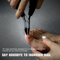 BEZOX Precision Toenail Clippers for Thick or Ingrown Toenails- Podiatrist- Professional Large Nail Clipper Grooming Tool