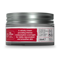 Dr. Organic Dr Organic Rose Otto Night Cream, Moisturising, Healthy-Aging, Wrinkles, Natural, Vegan, Cruelty-Free, Paraben & SLS-Free, Recycled & Recyclable, Certified Organic, 50ml, Packaging may vary
