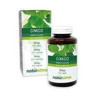 Ginkgo (Ginkgo biloba) Leaves Naturalma - 150 g - 300 Tablets - Food Supplement - Natural and Vegan