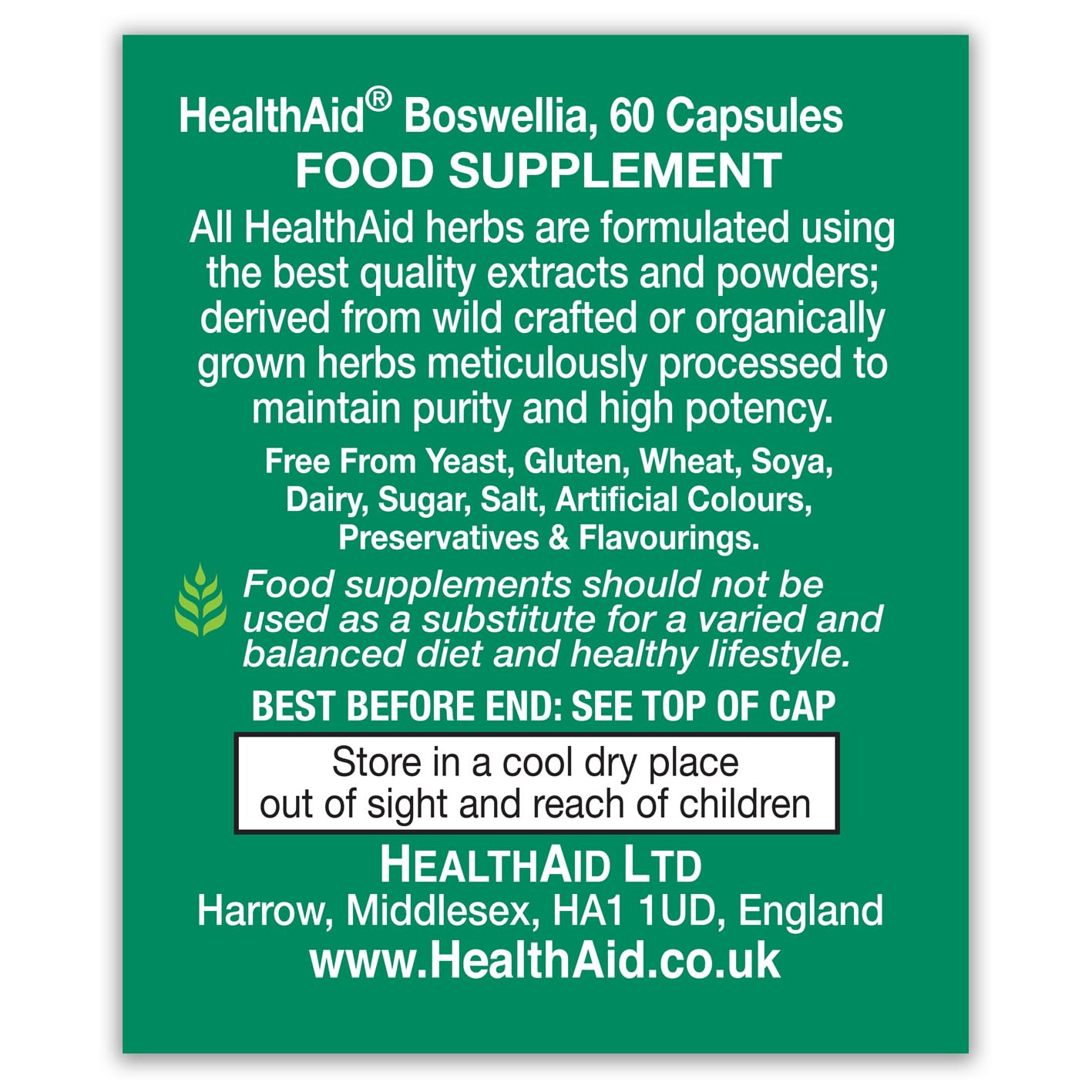 HealthAid Boswellia 400mg 60 Capsules