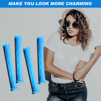 Arcjunys Perm Rods Kit 0.35 Inch for Short Hair - 24Pcs Hair Curlers With Steel Tail Comb for Hairdressing Styling Supplies